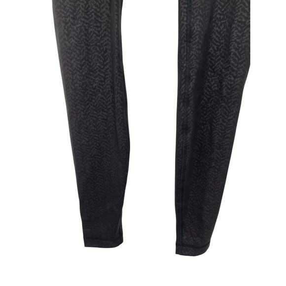 Lululemon Wunder Train High Rise Tight 28” Distressed Twill Emboss Black Size 2 - Picture 2 of 6